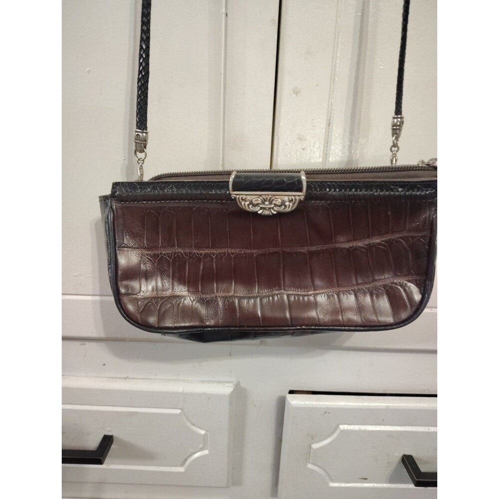 BRIGHTON Vintage Reptile Leather Shoulder Purse Perfect Condition Crossbody
